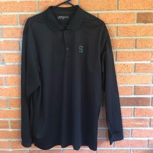 NIKE GOLF MENS XL LONG SLEEVE MSU POLO